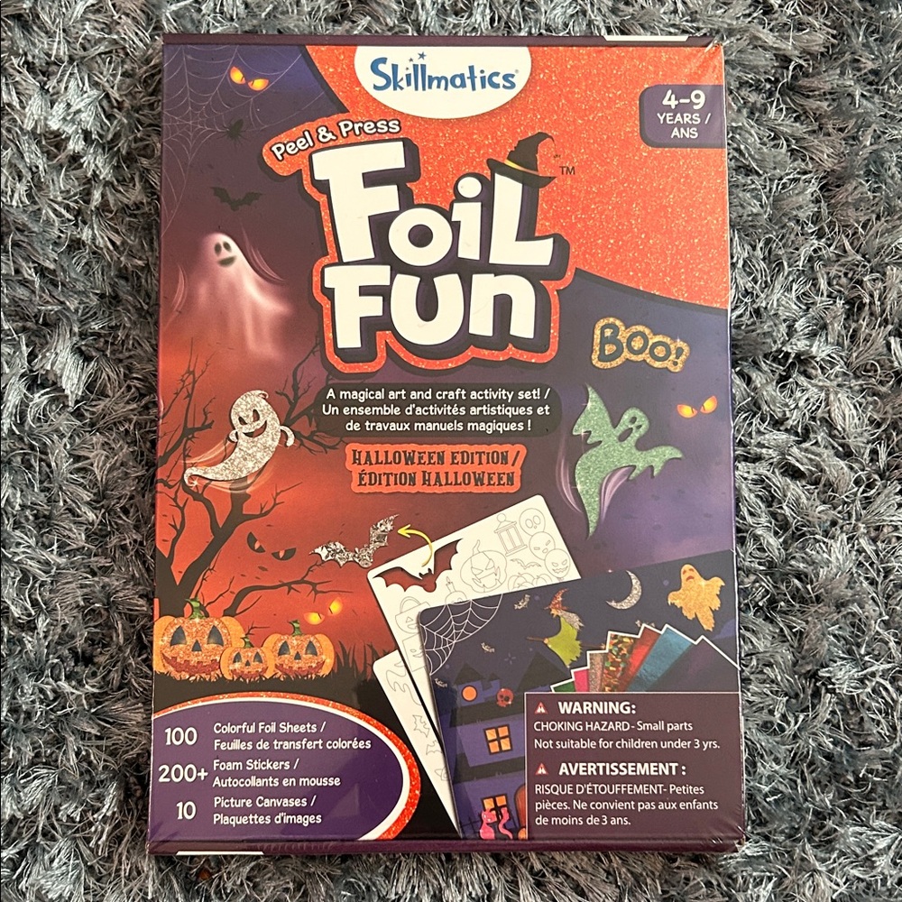Halloween Foil Fun Activity Set - Orange and Black
